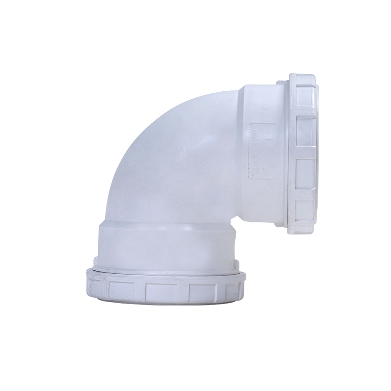 90°彎頭無口丨HDPE 螺旋壓蓋靜音管